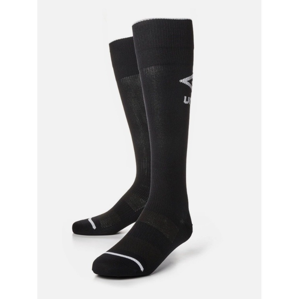 Umbro Junior Soccer Socks Black White Logo Youth Shoe Size 3-9 WMS81693Y NEW
